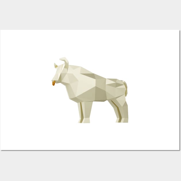 White Metal Bull symbol of the new year 2021 Wall Art by 3DVictory